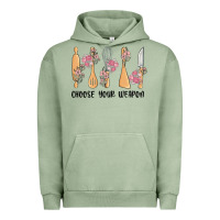 Pigment Oil Green choose your weapon Urban Hoodie - MaliasSmallBusiness