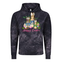 Cloud Black easter bunny family wıth carrots and eggs Vintage Hoodie - AdoDesignShop