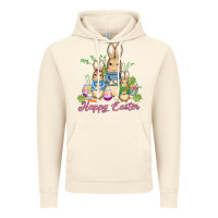 Vintage Artic easter bunny family wıth carrots and eggs Vintage Hoodie - AdoDesignShop