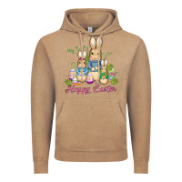 Easter Bunny Family Wıth Carrots And Eggs Vintage Hoodie | Teevron