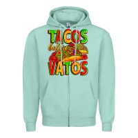 Seafoam tacos before vatos Zipper Hoodie - Zillion Design Studio