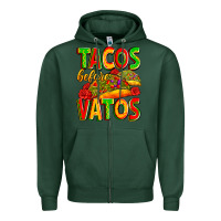 Sports Green tacos before vatos Zipper Hoodie - Zillion Design Studio