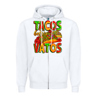 White tacos before vatos Zipper Hoodie - Zillion Design Studio