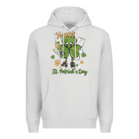 Dove Grey happy st. patrick's day Premium Hoodie - MaliasSmallBusiness