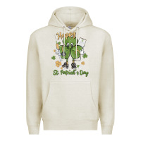 Oatmeal Heather happy st. patrick's day Premium Hoodie - MaliasSmallBusiness