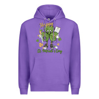 Purple happy st. patrick's day Premium Hoodie - MaliasSmallBusiness