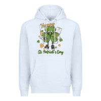 White happy st. patrick's day Premium Hoodie - MaliasSmallBusiness