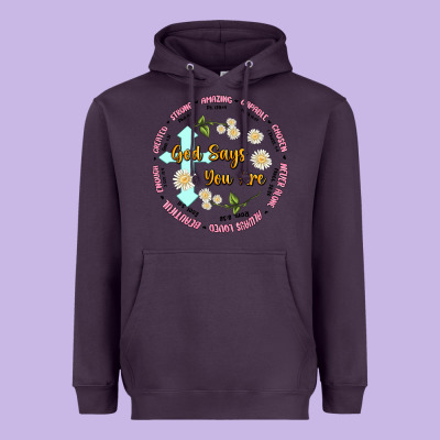 God Says You Are Heavyweight Hoodie Designed By Jahusdesignshop