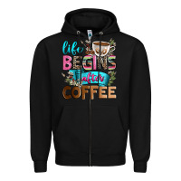 Black life begins after coffee Zipper Hoodie - Zillion Design Studio