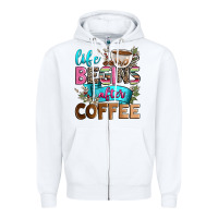 White life begins after coffee Zipper Hoodie - Zillion Design Studio