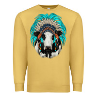 Antique Gold holstein indian headdress Premium Sweatshirt - JahusDesignShop