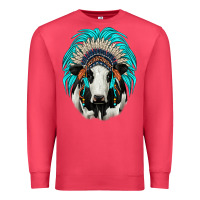 Cardinal holstein indian headdress Premium Sweatshirt - JahusDesignShop