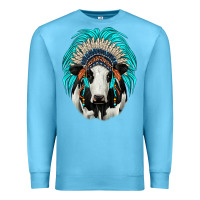 Ocean Blue holstein indian headdress Premium Sweatshirt - JahusDesignShop