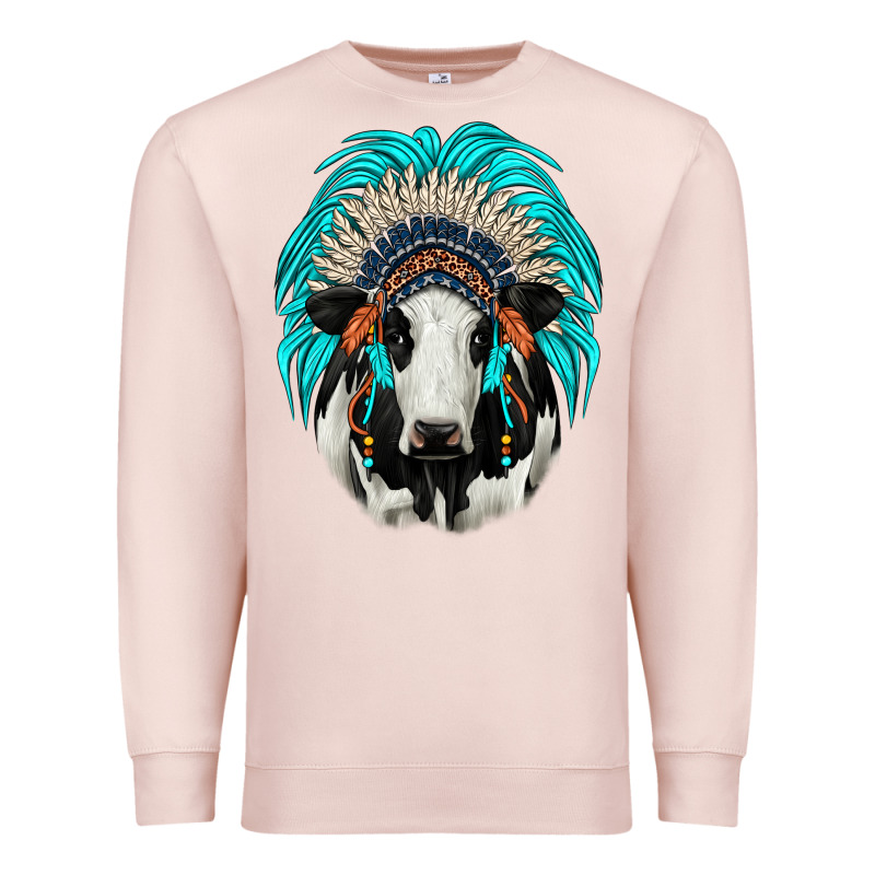 Holstein Indian Headdress Premium Sweatshirt by JahusDesignShop | Teevron