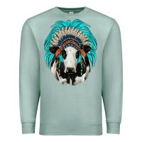Seafoam holstein indian headdress Premium Sweatshirt - JahusDesignShop