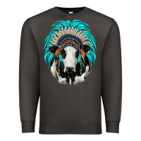 Smoke holstein indian headdress Premium Sweatshirt - JahusDesignShop