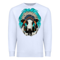 White holstein indian headdress Premium Sweatshirt - JahusDesignShop