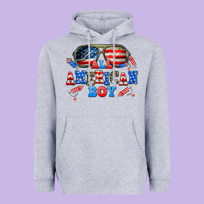 All American Boy Heavyweight Hoodie Designed By Adodesignshop