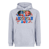 Heather Grey all american boy Heavyweight Hoodie - AdoDesignShop