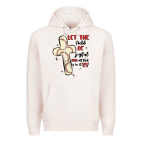 Pale Pink baseball Premium Hoodie - MaliasSmallBusiness