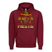 Burgundy Let's Get Fiesta Zipper Hoodie - texasbilliewilder