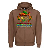 Chestnut Let's Get Fiesta Zipper Hoodie - texasbilliewilder