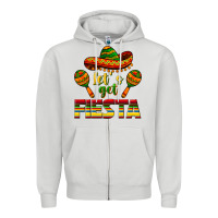 Dove Grey Let's Get Fiesta Zipper Hoodie - texasbilliewilder