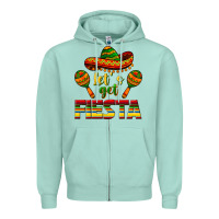 Seafoam Let's Get Fiesta Zipper Hoodie - texasbilliewilder