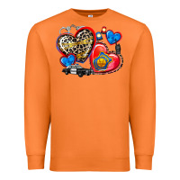 Carrot western leopard  police hearts Premium Sweatshirt - AdoDesignShop