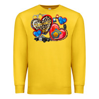 Lemon western leopard  police hearts Premium Sweatshirt - AdoDesignShop