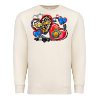 Sandshell western leopard  police hearts Premium Sweatshirt - AdoDesignShop