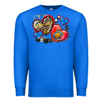 True Royal western leopard  police hearts Premium Sweatshirt - AdoDesignShop