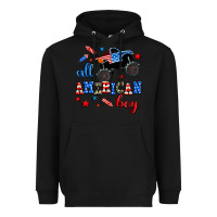 Black all american boy  monsterr truck Heavyweight Hoodie - AdoDesignShop