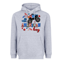 Heather Grey all american boy  monsterr truck Heavyweight Hoodie - AdoDesignShop
