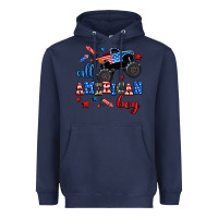 Navy all american boy  monsterr truck Heavyweight Hoodie - AdoDesignShop