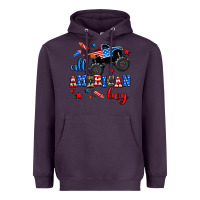 Plum all american boy  monsterr truck Heavyweight Hoodie - AdoDesignShop