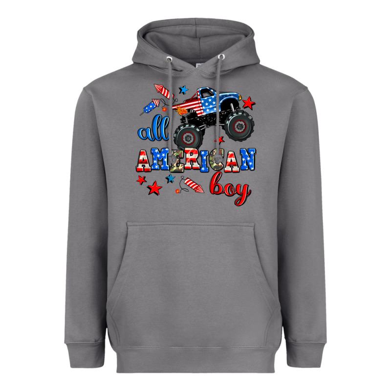 All American Boy  Monsterr Truck Heavyweight Hoodie by AdoDesignShop | Teevron