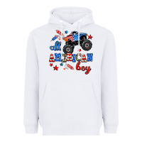 White all american boy  monsterr truck Heavyweight Hoodie - AdoDesignShop