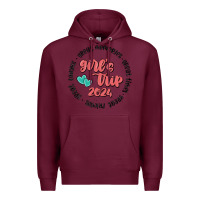Burgundy girls trip Premium Hoodie - MaliasSmallBusiness