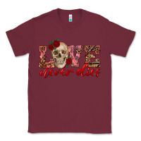 Burgundy love never dies skull Classic Tee - RanaPortraitStore