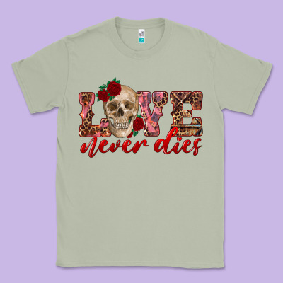 Love Never Dies Skull Classic Tee Designed By Ranaportraitstore