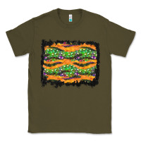 Army Green Halloween Skull Background Classic Tee - BundleAndBundleShop