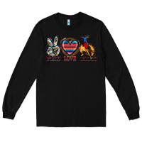 Black peace love rodeo Long Sleeve Tee - Zillion Design Studio