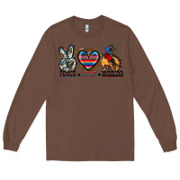 Chestnut peace love rodeo Long Sleeve Tee - Zillion Design Studio