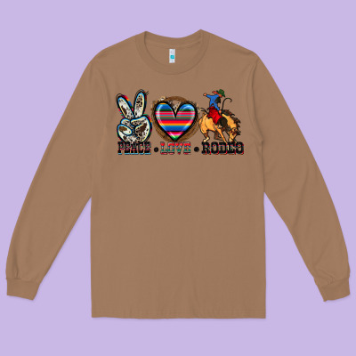 Peace Love Rodeo Long Sleeve Tee Designed By Zillion Design Studio