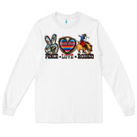White peace love rodeo Long Sleeve Tee - Zillion Design Studio
