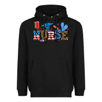 Black usa nurse Heavyweight Hoodie - AdoDesignShop