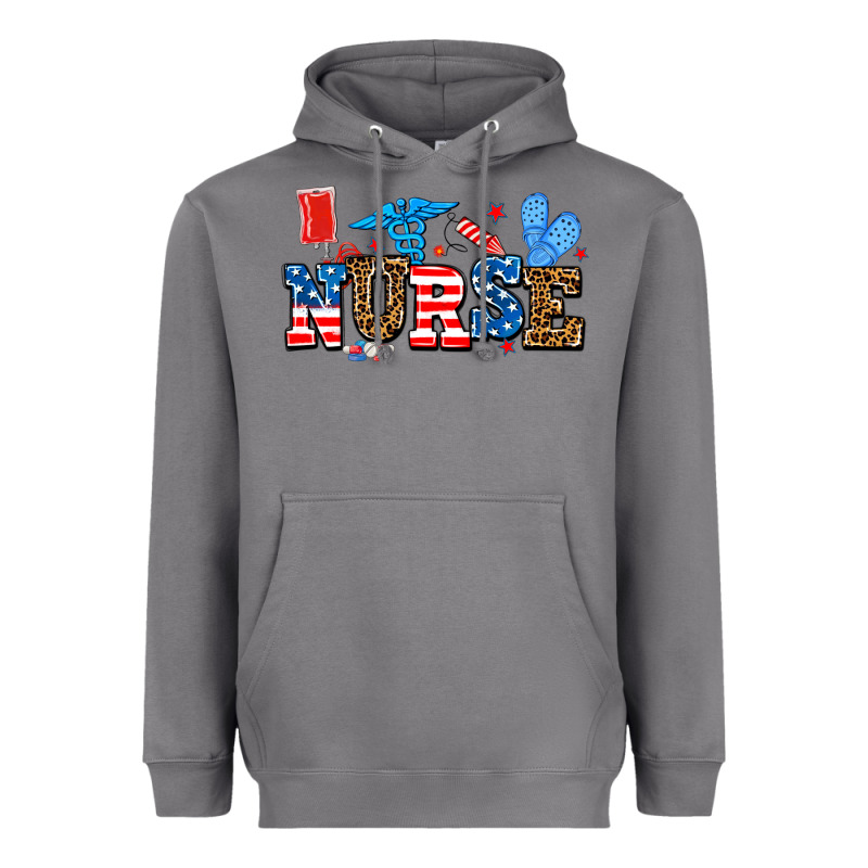 Usa Nurse Heavyweight Hoodie by AdoDesignShop | Teevron