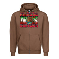 Chestnut El Papa Mas Chingon Zipper Hoodie - texasbilliewilder