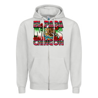 Dove Grey El Papa Mas Chingon Zipper Hoodie - texasbilliewilder